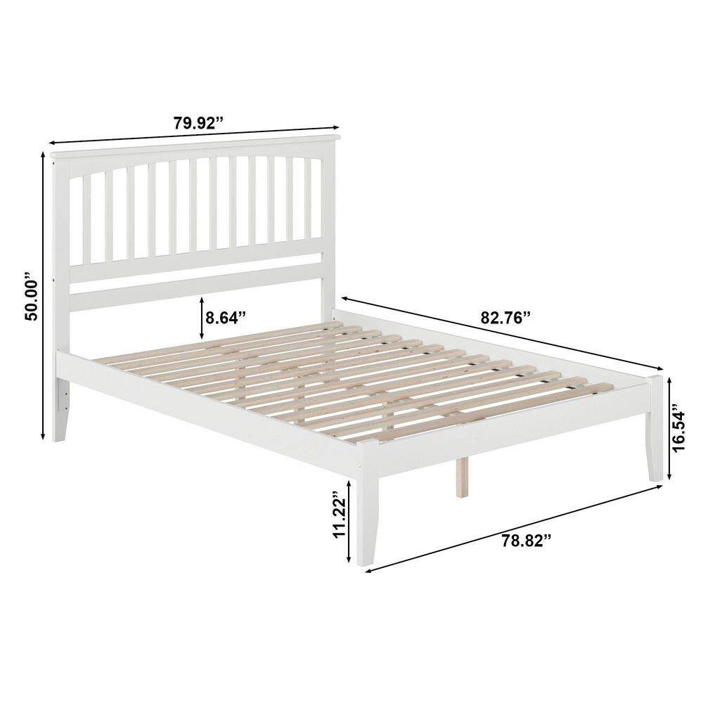 Mission Walnut Brown Solid Wood Frame Queen Platform Bed - thumbnail 10