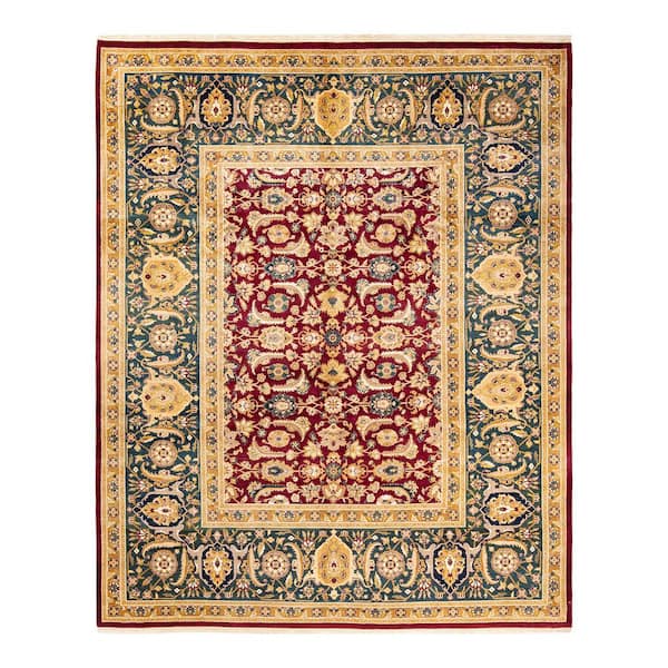 Mogul Red 8 x 10 Oriental Wool Indoor Area Rug