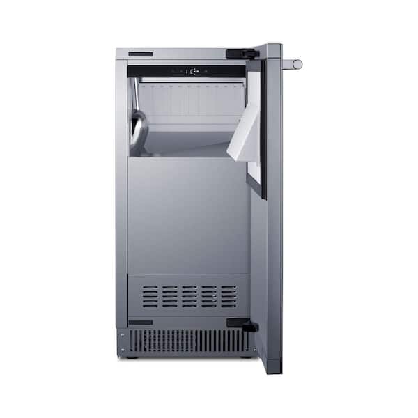 Summit Appliance 15 in. 68 lb. Built-In Drain Icemaker in