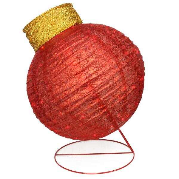 Northlight 36 In Christmas Led Lighted Twinkling Red Glitter Ball