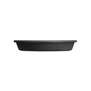24 in. Black Planter Saucer Tray for Classic Pot Container