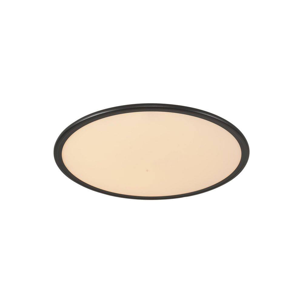 19.7 in. Modern Round Black Dimmable Integrated LED Flush Mount with White Acrylic Shade and Remote Included for Bedroom price history on PriceWatchPro