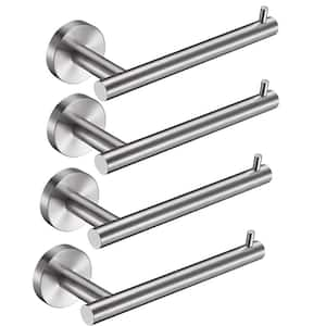 Bathroom Wall-Mount Toilet Paper Holder Non-Slip Tissue Paper Holder in Brushed Nickel (4-Piece)