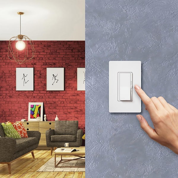 Diva Dimmer Switch for Electronic Low Voltage, 300-Watt/Single-Pole, Snow (DVSCELV-300P-SW)