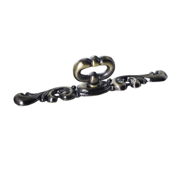 Vallia Furniture Cabinet Center-to-Center Pull, Antique Brass, 4.4" Center-to-Center