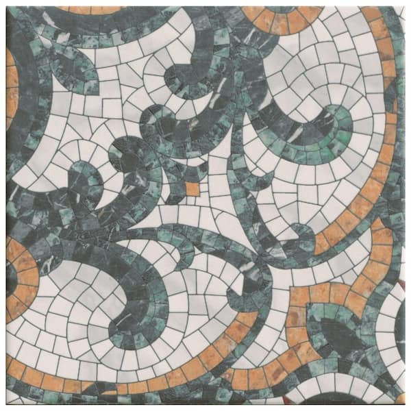 Merola Tile Versailles Mosaico Palace 8 in. x 8 in. Porcelain Floor and Wall Take Home Tile Sample