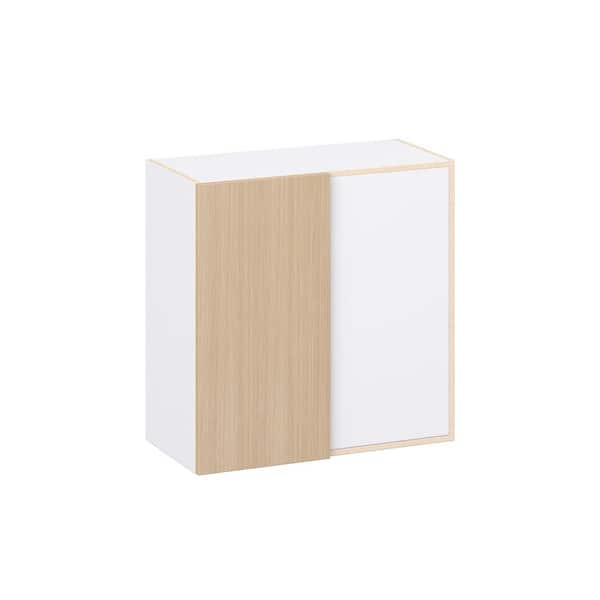 Timberline Mojavi Oak Slab Assembled Wall Blindcorner Right Kitchen Cabinet (30 in. W x 30 in. H x 14 in. D)