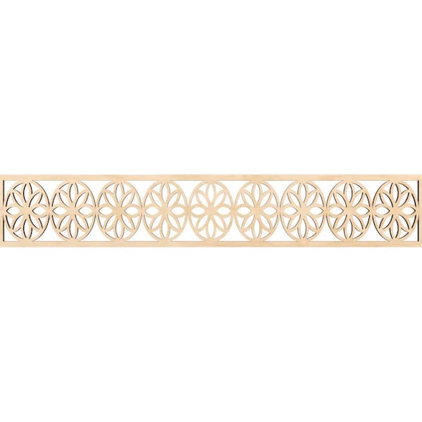 Ekena Millwork Blume Fretwork 0.375 in. D x 46.625 in. W x 8 in. L Birch Wood Panel Moulding