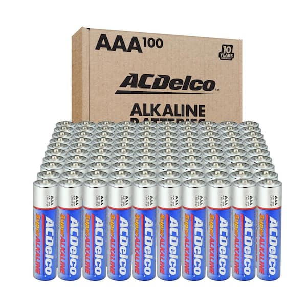 ACDelco 100 of AAA Super Alkaline Battery with Recloseble Box
