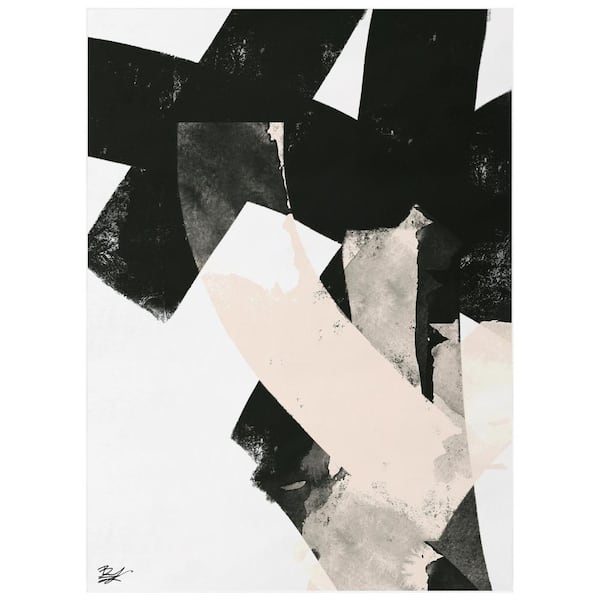 Empire Art Direct Black 8 ft. x 10 ft. Nordic II Washable Abstract Art Area Rug