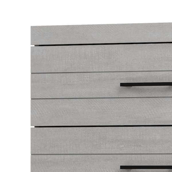 Hamsper 5-Drawer Dusty Gray Oak Chest of Drawers (46.4 in. x 30.7 in. x  16.1 in.)