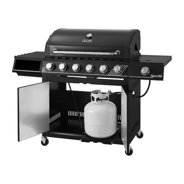 DynaGlo 6Burner Natural Gas Grill In Matte Black With, 60 OFF