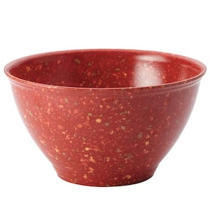 Garbage Bowl with Rubber Base in Red