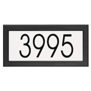 Modern Rectangular Address Plaque in Black and White
