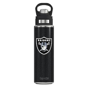 NFL LV RAIDER LOGO BK 24OZ Wide Mouth Water Bottle Powder Coated Stainless Steel Standard Lid