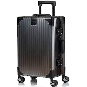 Elite 21 in. Grey Aluminum Luggage Carry-on with Spinner Wheels
