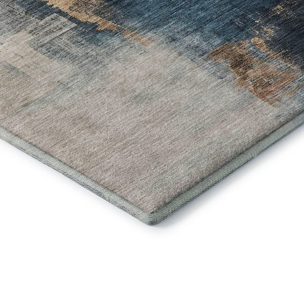 Mayfield Premium Machine Washable Abstract AMF1071 Taupe 9 ft. x 12 ft. Area Rug