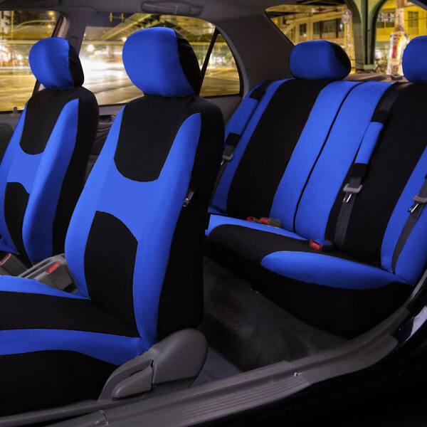 light blue seat covers