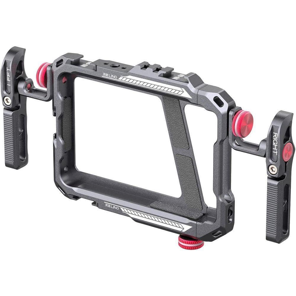 OBJLGEV Double Handle Smartphone Video Rig Aluminum Alloy Stabilizer Grip Tripod Mount with Cold Shoe for Videography