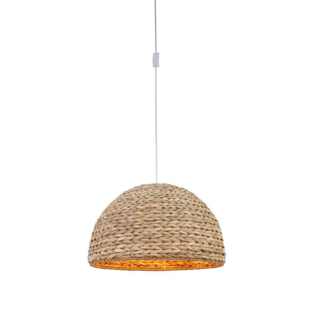 22" Natural Glass LED Indoor/Outdoor Pendant Light