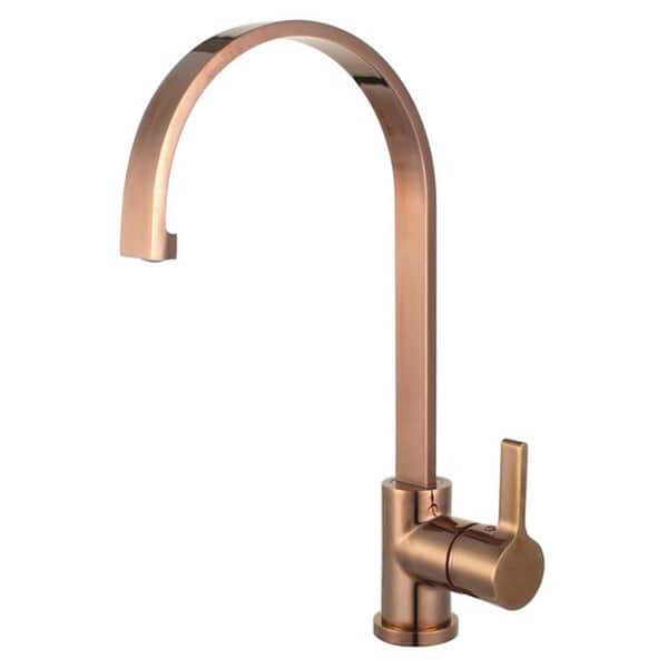 Eisen Home Coral Single Handle Standard Kitchen Faucet in Rose Gold