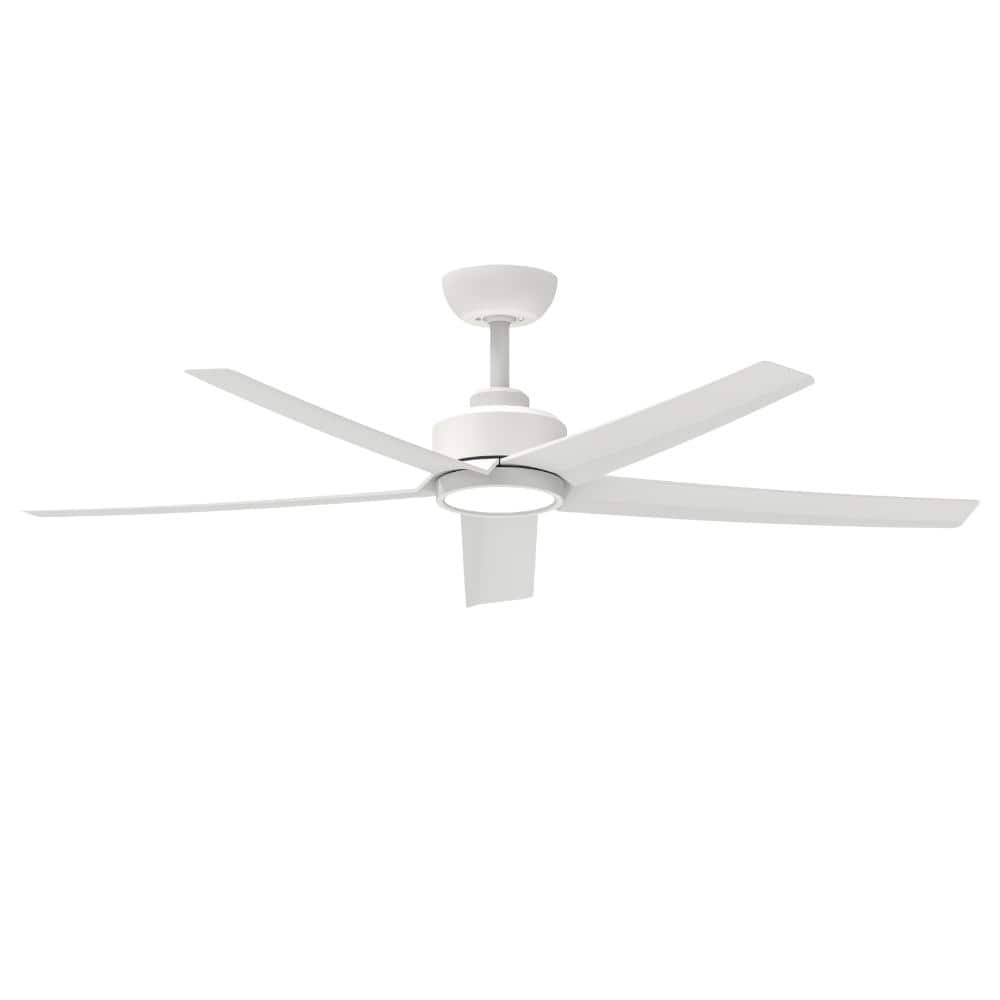 "52"" White Ceiling Fan 5-Blade Reversible DC Motor 6 Speeds Remote 3000-6500K Dimmable" price history on PriceWatchPro