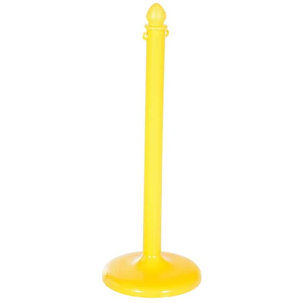 Yellow Plastic Barricade Floor Mounting
