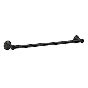 Preston 24 in. Wall Mounted Towel Bar in Matte Black