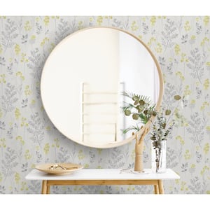 Pashley Painted Flowers and Ferns Grey Non-Pasted Wallpaper (Covers 56 sq. ft.)