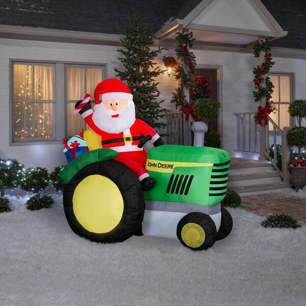Gemmy 5.7 ft. Tall x 4 ft. Wide Airblown John Deere Tractor with