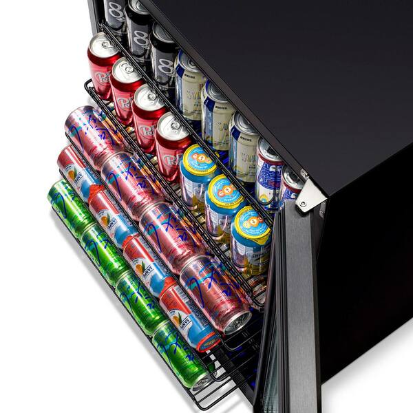 Black Stainless Steel NBC177BS00 NewAir Beverage Refrigerator Built in Cooler with 177 Can Capacity Soda Beer Fridge 