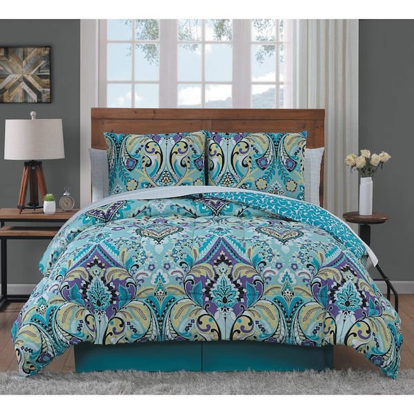 Avondale Manor Misha 8-Piece Mint King Bed in a Bag Set
