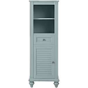 Hamilton 18 in. W x 14 in. D x 52.5 in. H Blue Freestanding Linen Cabinet