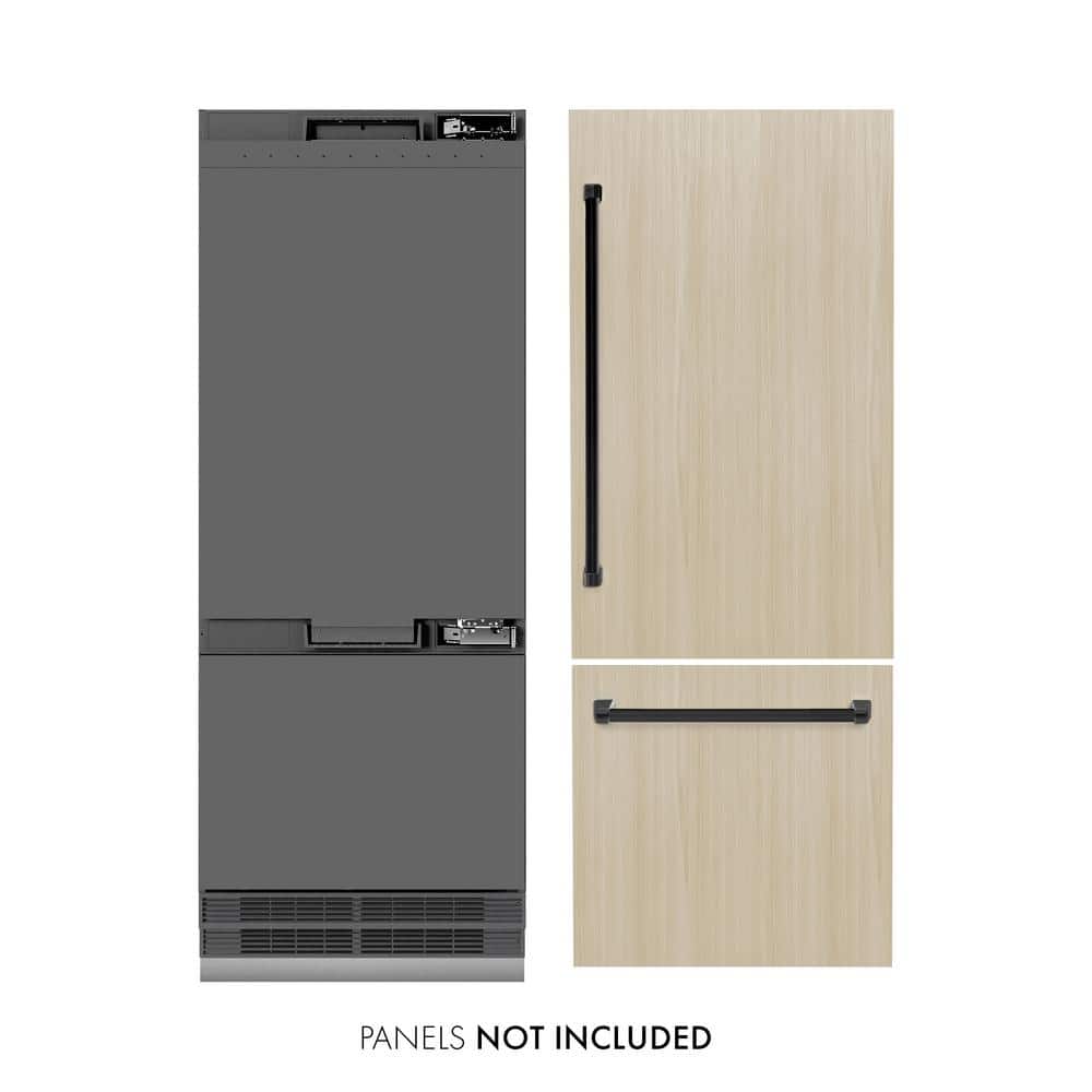Autograph Edition 30 in. 16.1 cu. ft. Panel Ready Built-In Bottom Freezer Refrigerator w/Gray Interior and Black Accents price history on PriceWatchPro