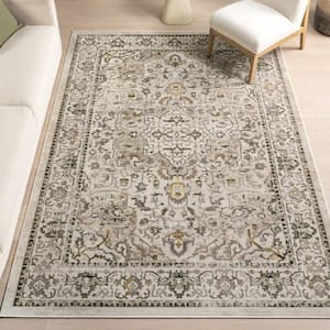 Cady Cream 8 ft. x 10 ft. Machine Washable Transitional Area Rug