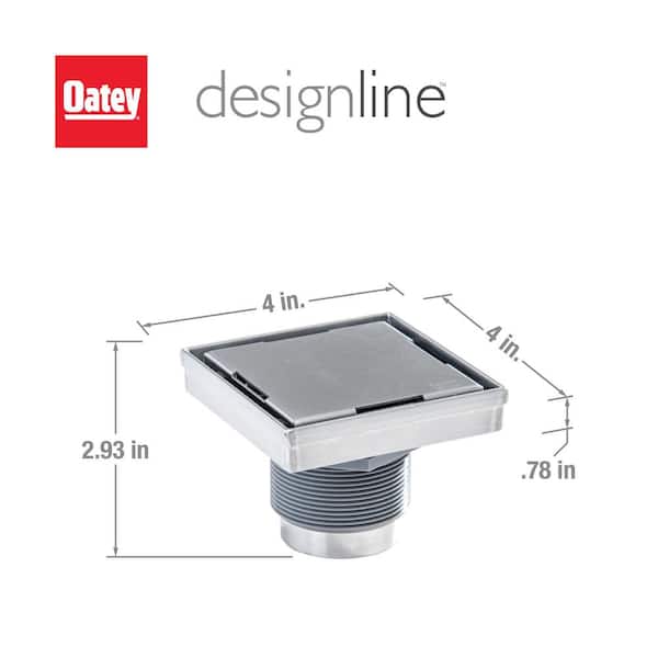 Square Shower Drain Cover, Oatey 42320 Drain Replacement - Geo. No.1