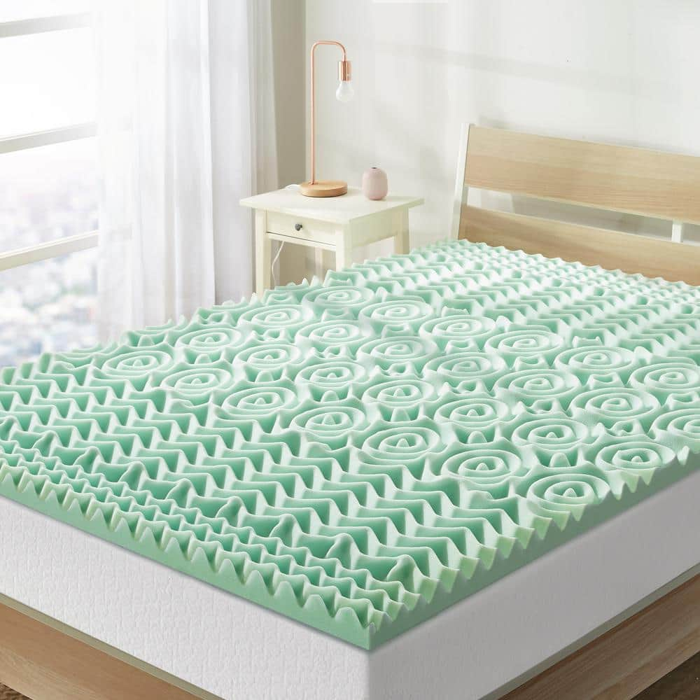 1.5 in. Full 5-Zone Memory Foam Mattress Topper with Aloe Vera Infusion -  MELLOW, HD-5ZMF-15FA