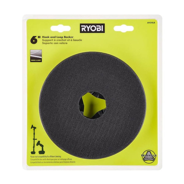 RYOBI 6 in. Hook and Loop Backer A95HLB - The Home Depot