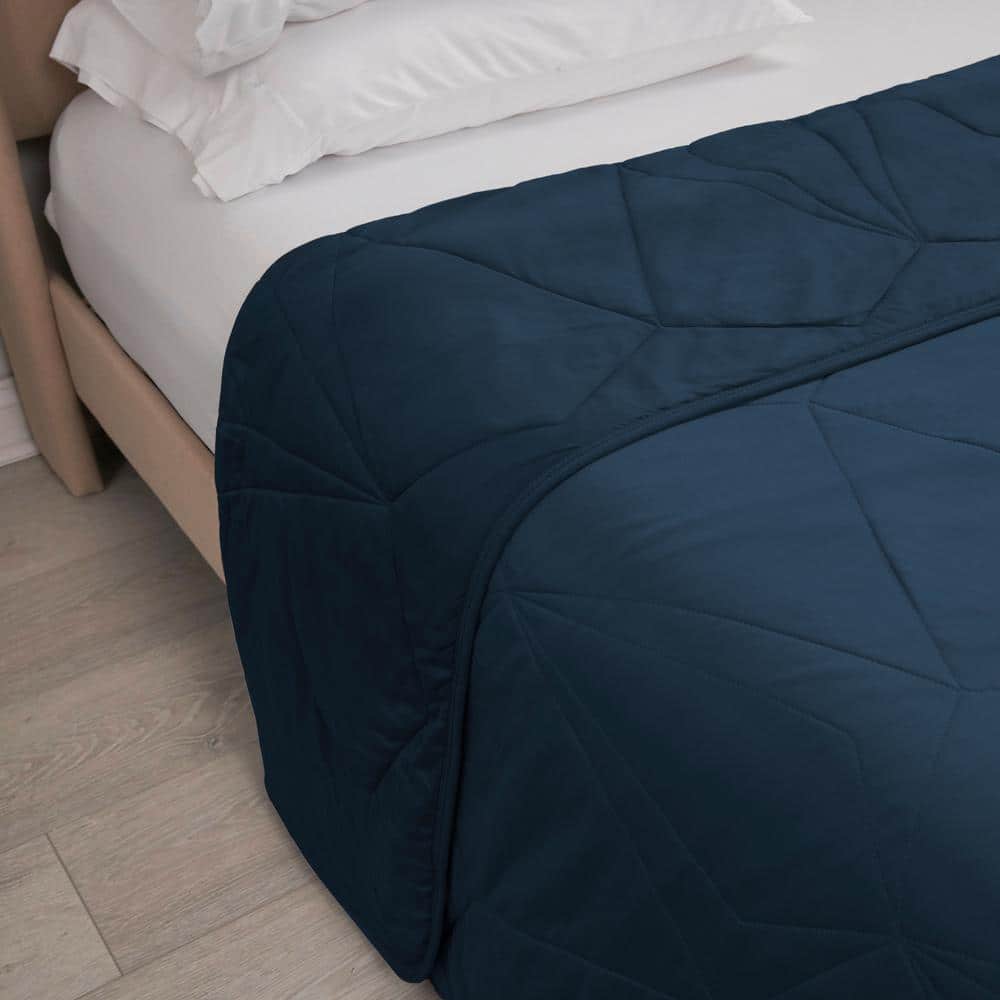 Navy Queen Size Dual-Sided Cooling Blanket