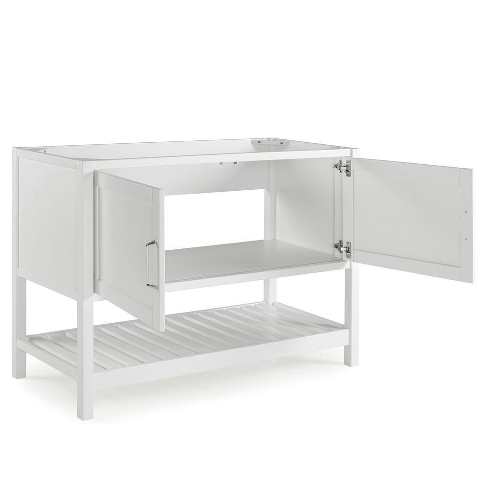 Bennet 48" White Pine Wood Freestanding Vanity Cabinet