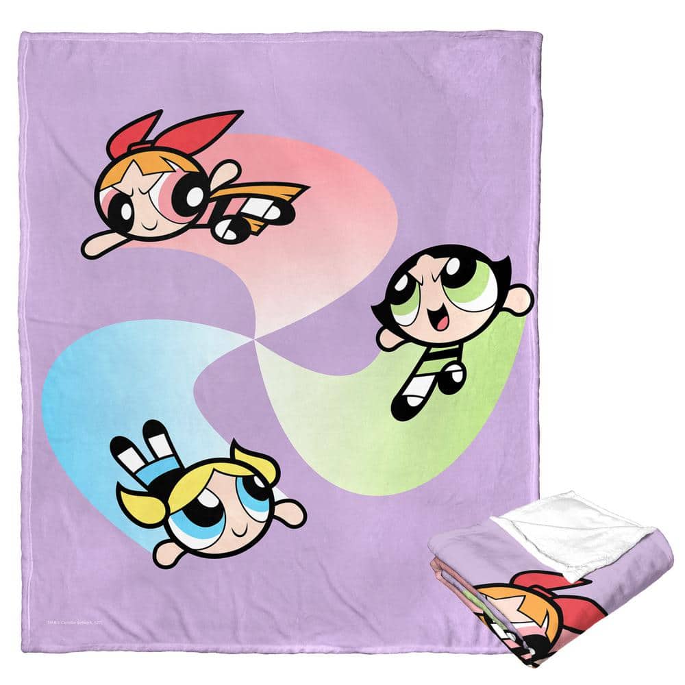 THE NORTHWEST GROUP WB Power Puff Girls Super Swirl Silk Touch Multi-Color Throw Blanket