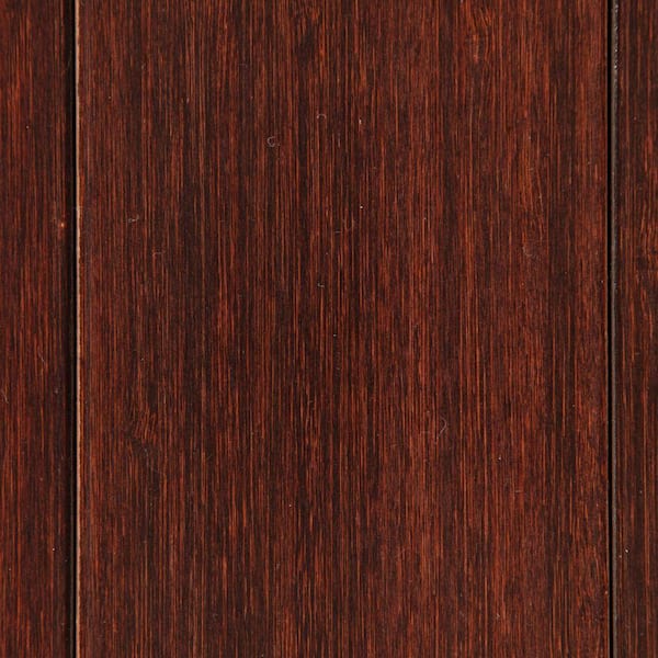 Deluxe Dark Brown Mahogany 48 in. x 72 in. Bamboo Roll-Up Office Chair Mat without Lip