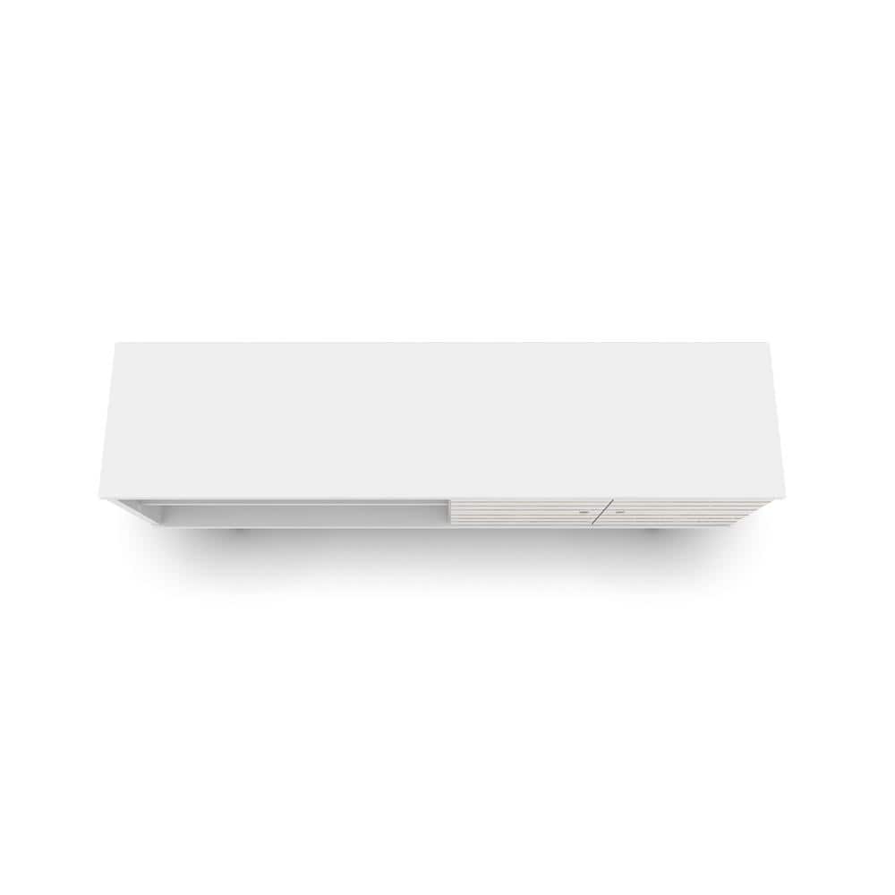 Liberty Modern White Composite TV Stand with Cabinet for 60-inch TVs