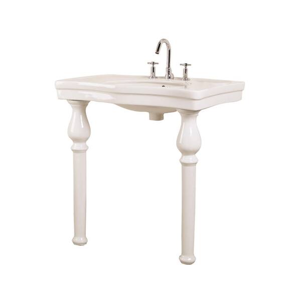 Barclay Products Milano 33 25 In Console Table Combo In Bisque 968 Bq The Home Depot