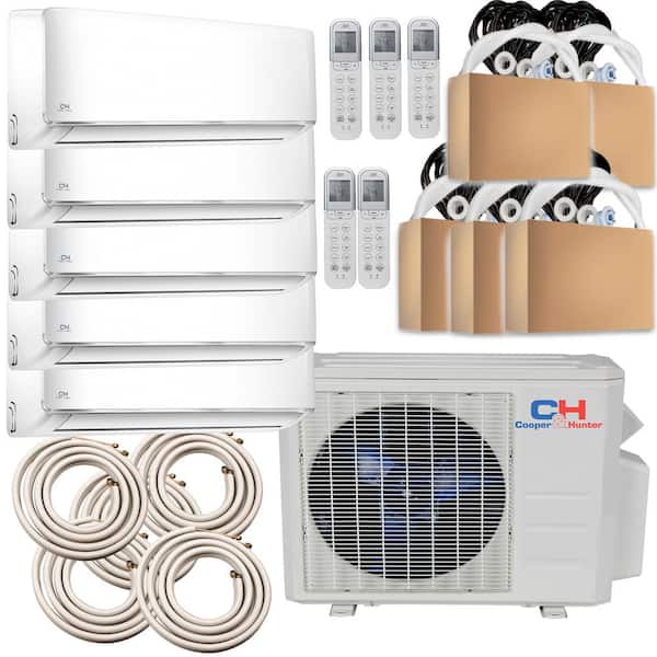 Sophia 48000 BTU 4 Ton 21.5 SEER 5 Zones Wall Mount Multi-Zone Ductless Mini Split Air Conditioner with Heat Pump 230V