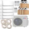 Ramsond Sophia 48000 BTU 4 Ton 21.5 SEER 5 Zones Wall Mount Multi-Zone ...