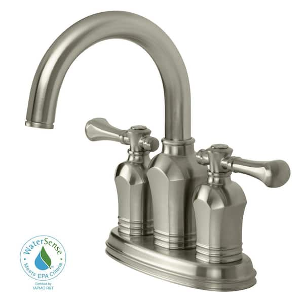 Unbranded Verdanza 4 in. Centerset 2-Handle Bathroom Faucet in Brushed Nickel