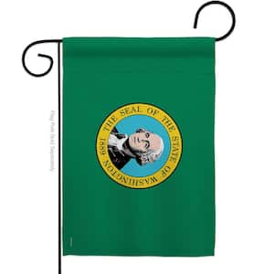 13 in X 18.5 Washington States Garden Flag Double-Sided Regional Decorative Horizontal Flags
