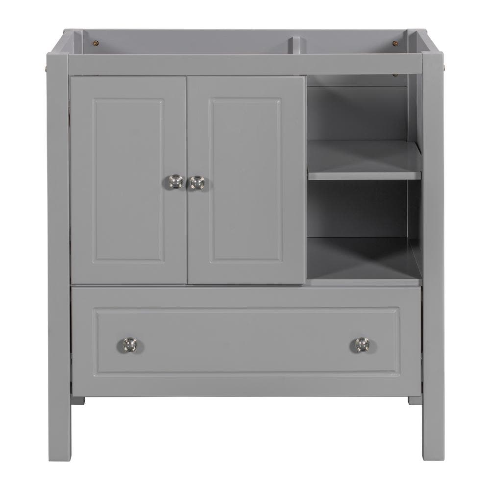 30 in. W x 18 in. D x 31 in. H Bath Vanity Cabinet without Top in Gray