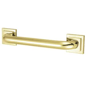Claremont 16 in. x 1-1/4 in. Grab Bar in Polished Brass